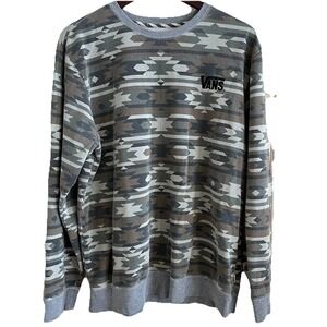Vans Camo Crewneck Sweatshirt Mens L Off The Wall Aztec Grunge Streetwear
